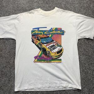 terry labonte kellogs corn flakes vintage tee 1991 racing #5 LG logo front back